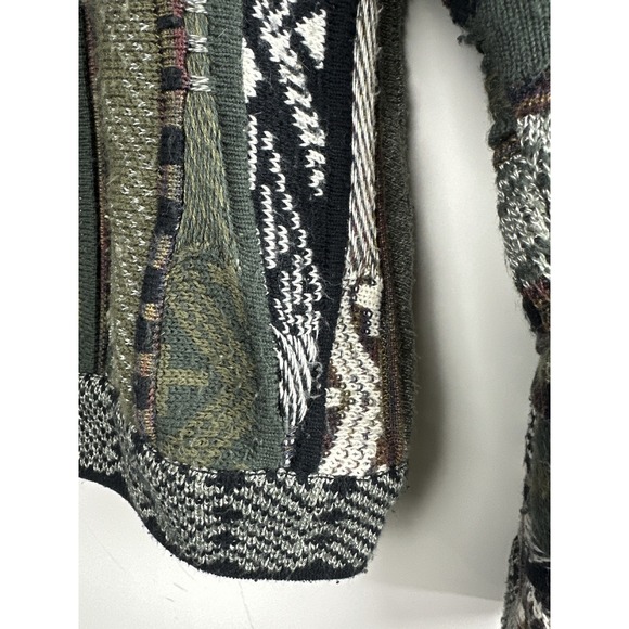 Bachrach Knit 3D Textured Sweater Cosby Biggie Style Earth Tones Mens Size Large - Picture 8 of 16